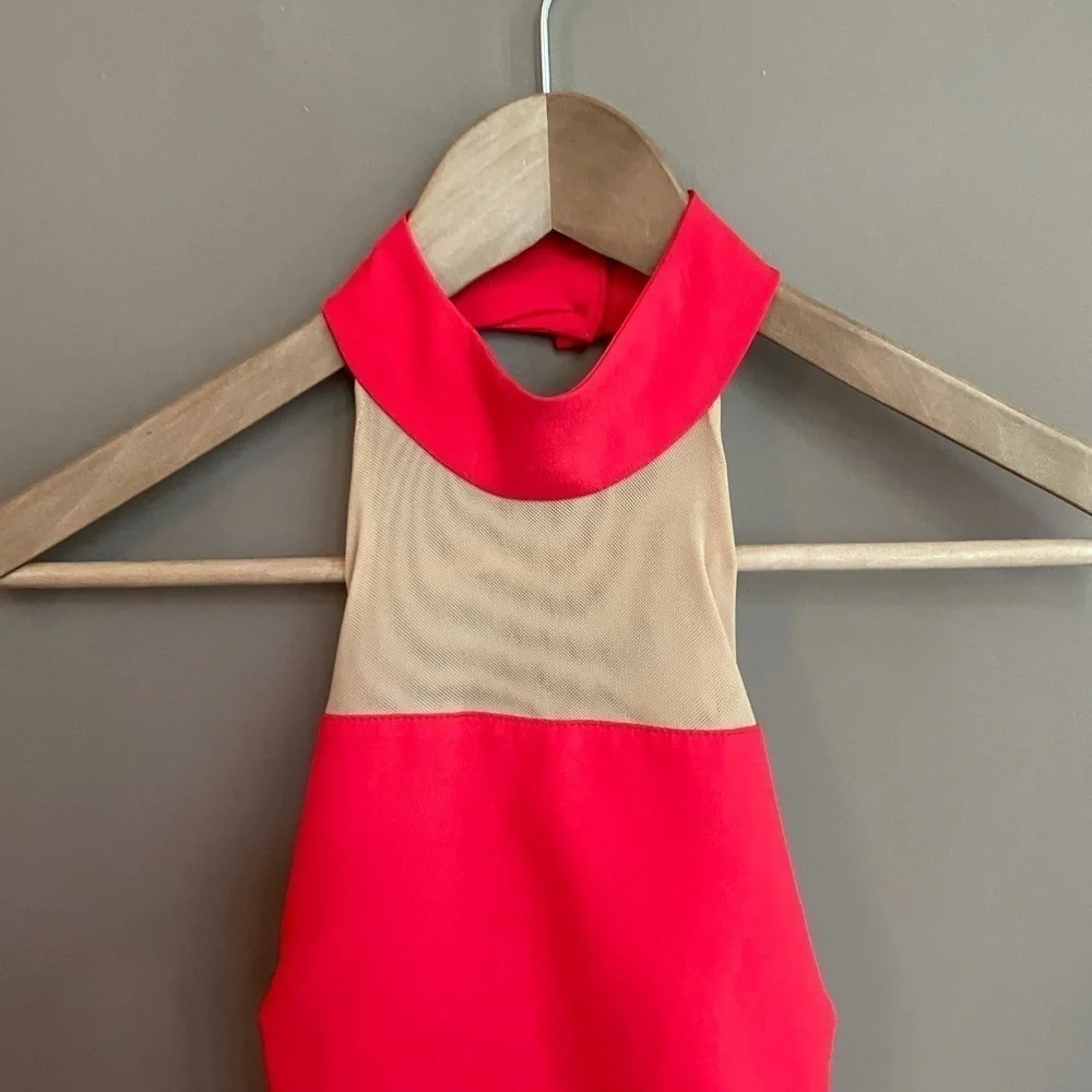 Naven x Revolve Paneled Peekaboo Dress in Red Sz‎ 2